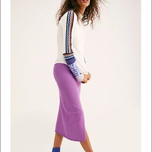 Free People Skyline Midi Skirt Purple Size S